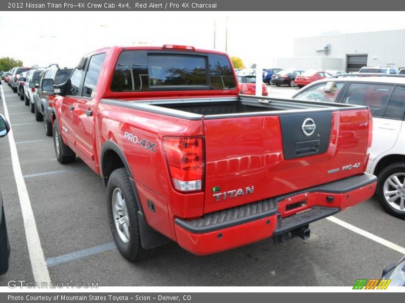 Red Alert / Pro 4X Charcoal 2012 Nissan Titan Pro-4X Crew Cab 4x4