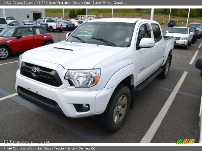 Super White / Graphite 2012 Toyota Tacoma V6 TRD Sport Prerunner Double Cab