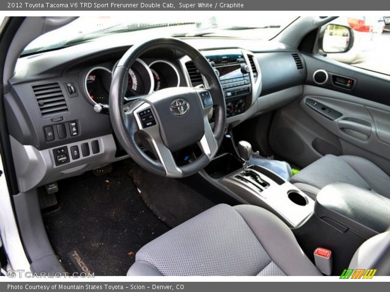 Super White / Graphite 2012 Toyota Tacoma V6 TRD Sport Prerunner Double Cab