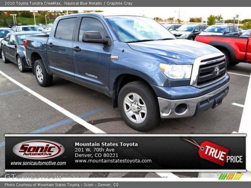 Nautical Blue Metallic / Graphite Gray 2010 Toyota Tundra CrewMax