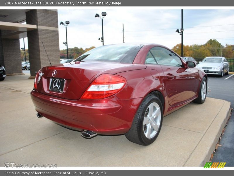 Storm Red Metallic / Beige 2007 Mercedes-Benz SLK 280 Roadster