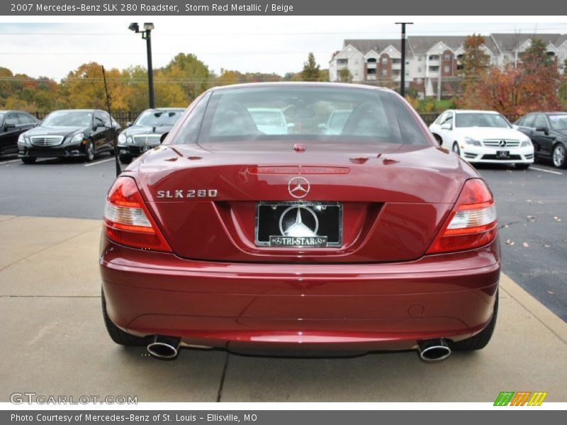 Storm Red Metallic / Beige 2007 Mercedes-Benz SLK 280 Roadster