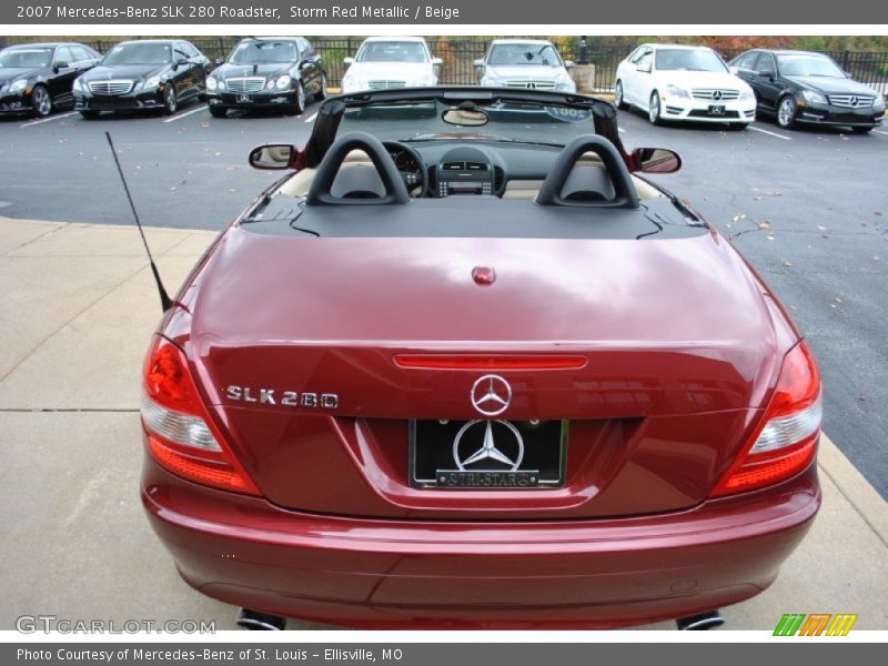 Storm Red Metallic / Beige 2007 Mercedes-Benz SLK 280 Roadster