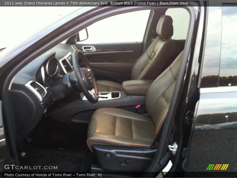 Brilliant Black Crystal Pearl / Black/Dark Olive 2011 Jeep Grand Cherokee Laredo X 70th Anniversary 4x4