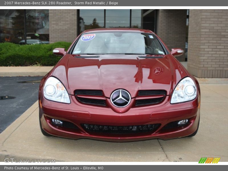 Storm Red Metallic / Beige 2007 Mercedes-Benz SLK 280 Roadster