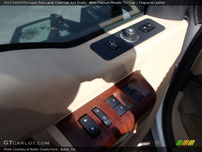 White Platinum Metallic Tri-Coat / Chaparral Leather 2012 Ford F350 Super Duty Lariat Crew Cab 4x4 Dually