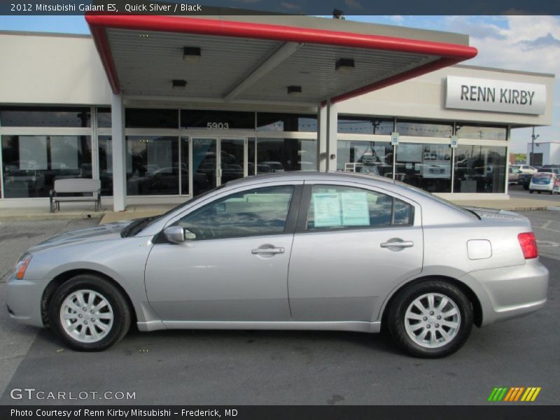 Quick Silver / Black 2012 Mitsubishi Galant ES