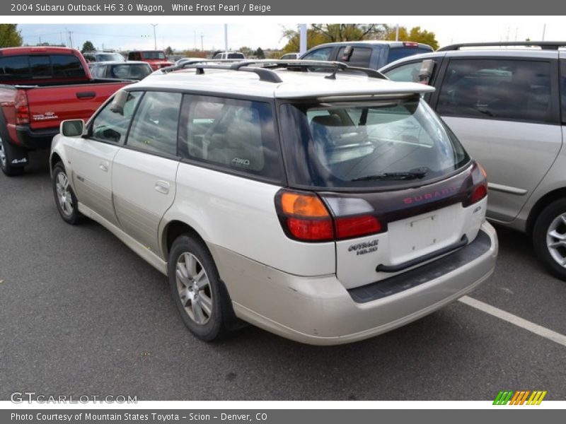 White Frost Pearl / Beige 2004 Subaru Outback H6 3.0 Wagon