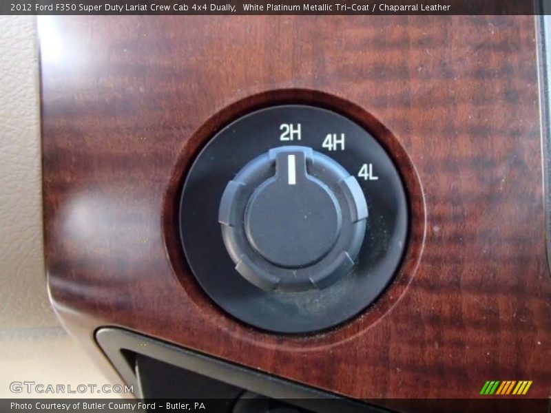 White Platinum Metallic Tri-Coat / Chaparral Leather 2012 Ford F350 Super Duty Lariat Crew Cab 4x4 Dually