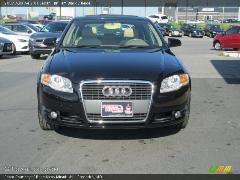 Brilliant Black / Beige 2007 Audi A4 2.0T Sedan