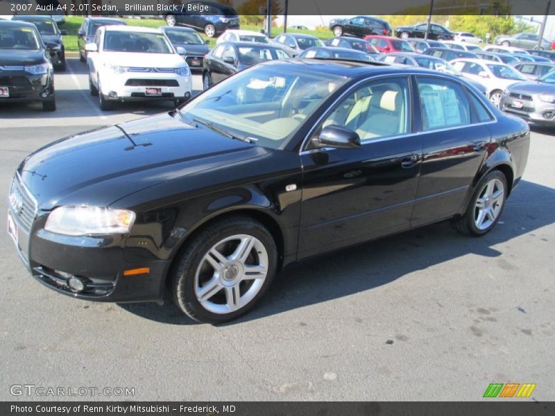 Brilliant Black / Beige 2007 Audi A4 2.0T Sedan
