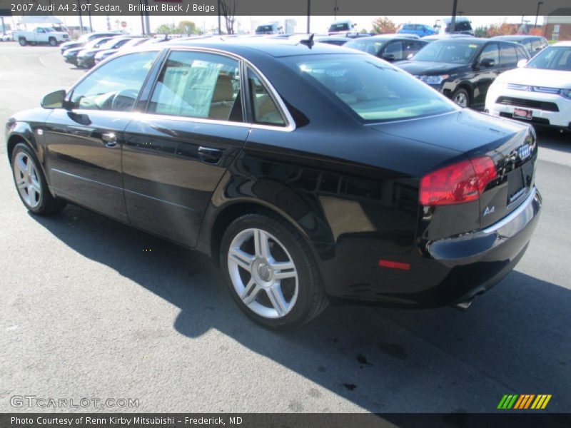 Brilliant Black / Beige 2007 Audi A4 2.0T Sedan