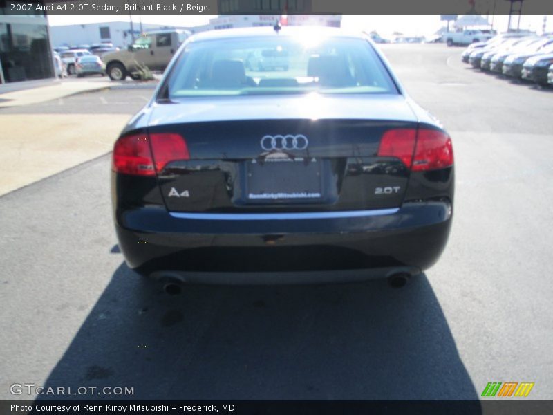 Brilliant Black / Beige 2007 Audi A4 2.0T Sedan