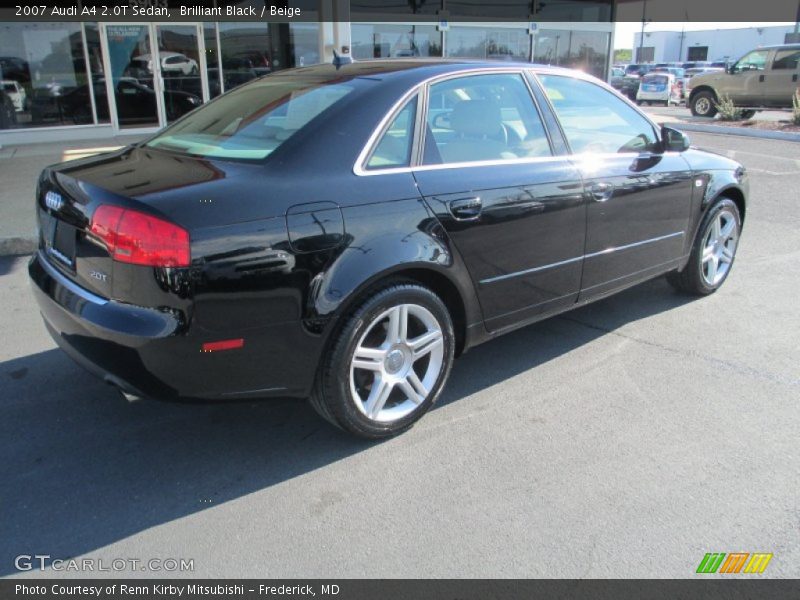 Brilliant Black / Beige 2007 Audi A4 2.0T Sedan