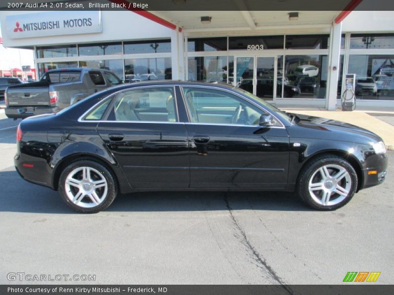 Brilliant Black / Beige 2007 Audi A4 2.0T Sedan