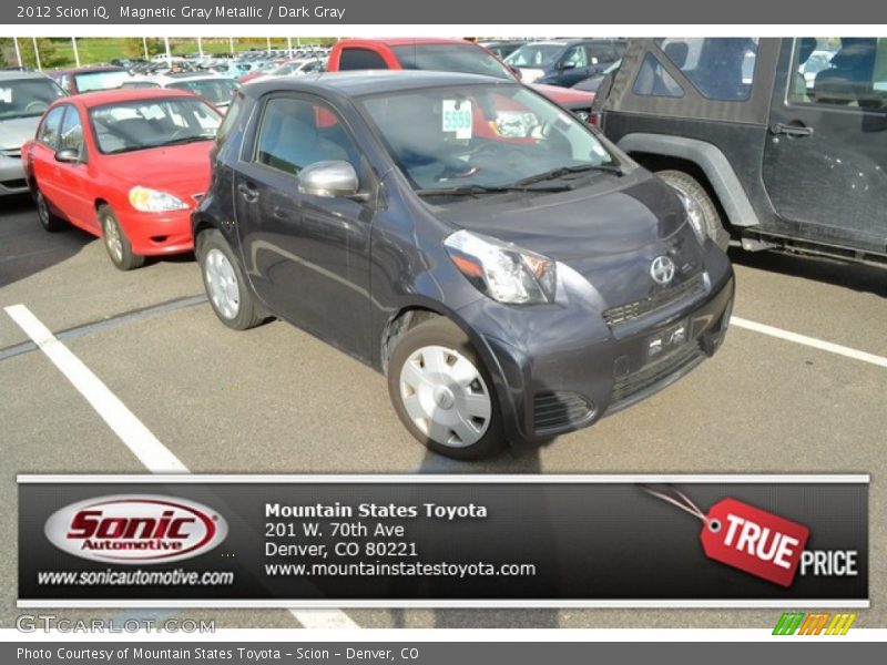 Magnetic Gray Metallic / Dark Gray 2012 Scion iQ