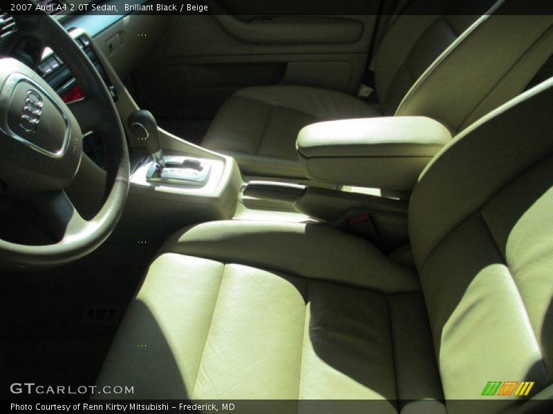 Brilliant Black / Beige 2007 Audi A4 2.0T Sedan