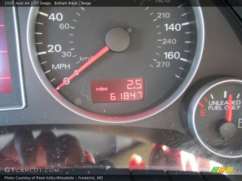 Brilliant Black / Beige 2007 Audi A4 2.0T Sedan