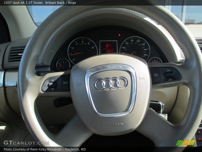 Brilliant Black / Beige 2007 Audi A4 2.0T Sedan