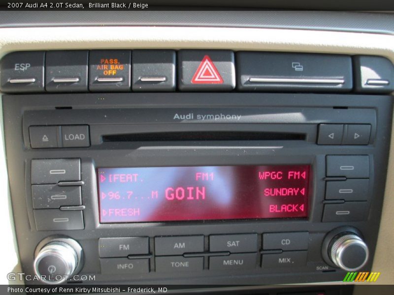 Brilliant Black / Beige 2007 Audi A4 2.0T Sedan