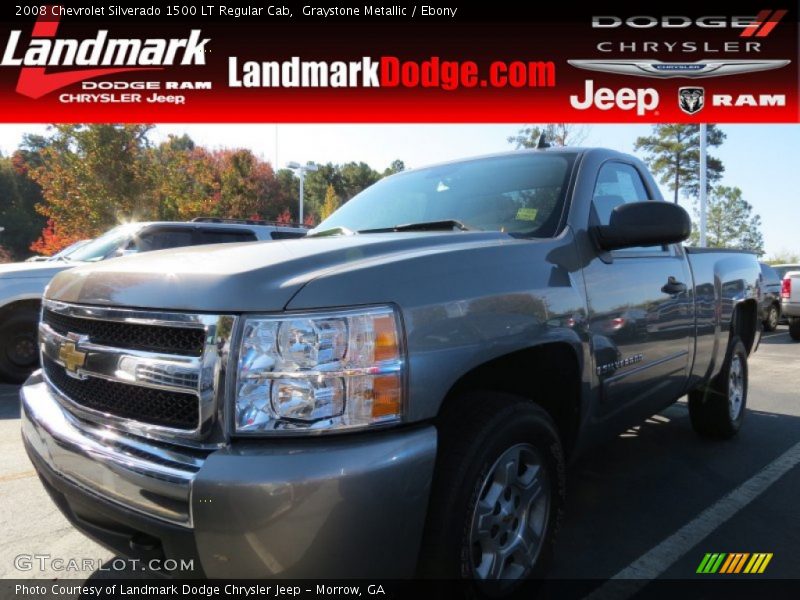 Graystone Metallic / Ebony 2008 Chevrolet Silverado 1500 LT Regular Cab