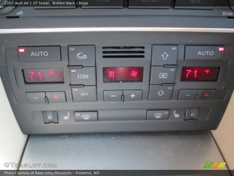 Brilliant Black / Beige 2007 Audi A4 2.0T Sedan