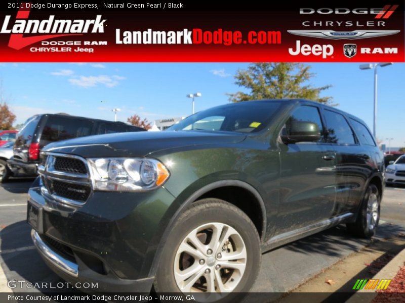 Natural Green Pearl / Black 2011 Dodge Durango Express