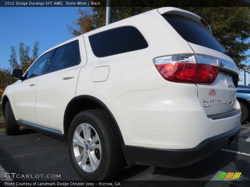Stone White / Black 2012 Dodge Durango SXT AWD