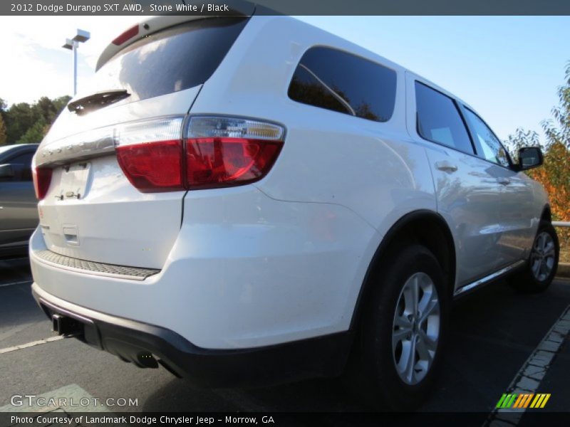 Stone White / Black 2012 Dodge Durango SXT AWD