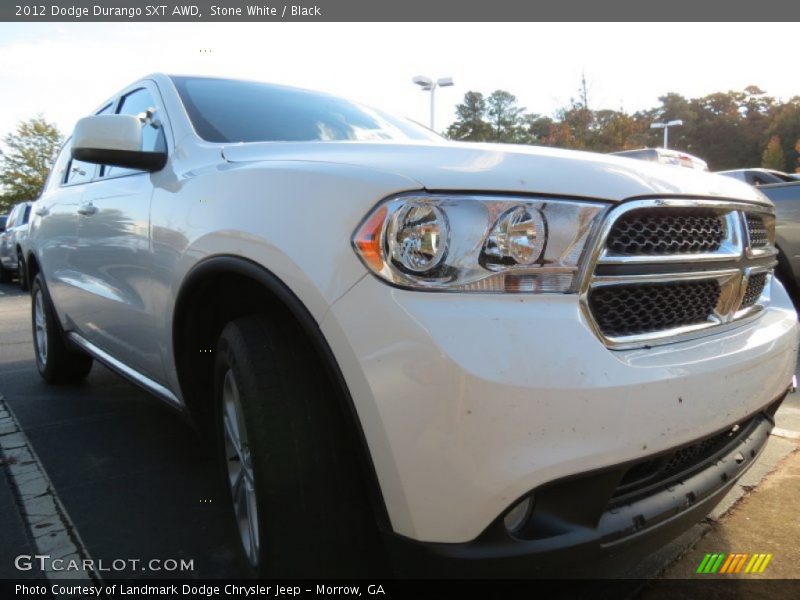 Stone White / Black 2012 Dodge Durango SXT AWD