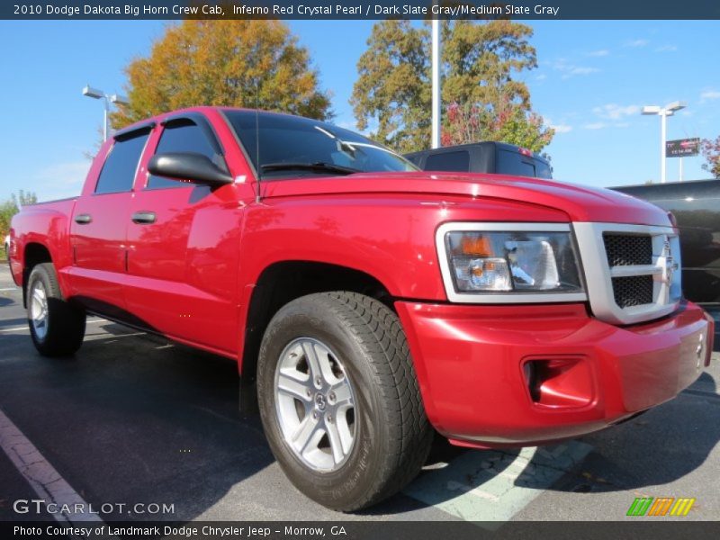 Inferno Red Crystal Pearl / Dark Slate Gray/Medium Slate Gray 2010 Dodge Dakota Big Horn Crew Cab