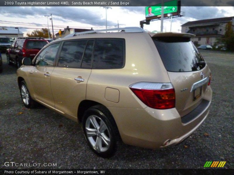 Sandy Beach Metallic / Sand Beige 2009 Toyota Highlander Limited 4WD