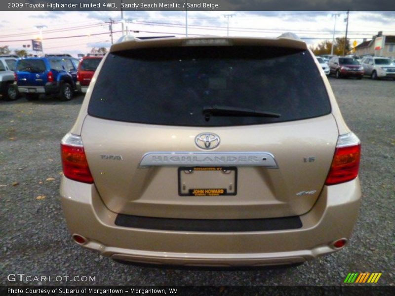 Sandy Beach Metallic / Sand Beige 2009 Toyota Highlander Limited 4WD