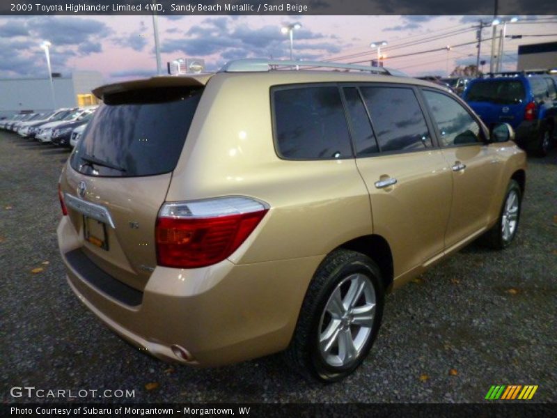 Sandy Beach Metallic / Sand Beige 2009 Toyota Highlander Limited 4WD