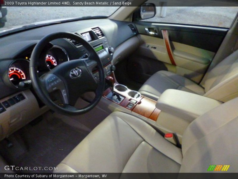 Sandy Beach Metallic / Sand Beige 2009 Toyota Highlander Limited 4WD