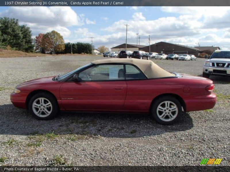 Candy Apple Red Pearl / Camel 1997 Chrysler Sebring JXi Convertible