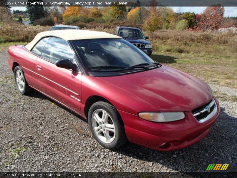 Candy Apple Red Pearl / Camel 1997 Chrysler Sebring JXi Convertible