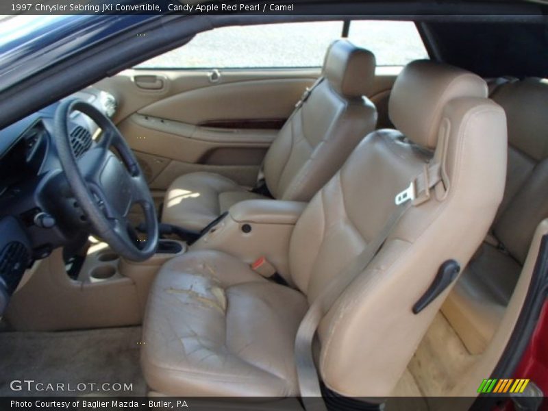 Candy Apple Red Pearl / Camel 1997 Chrysler Sebring JXi Convertible