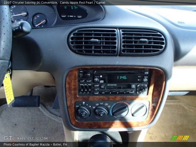 Candy Apple Red Pearl / Camel 1997 Chrysler Sebring JXi Convertible