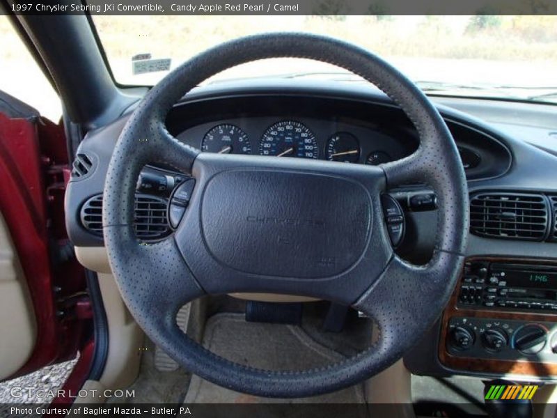 Candy Apple Red Pearl / Camel 1997 Chrysler Sebring JXi Convertible
