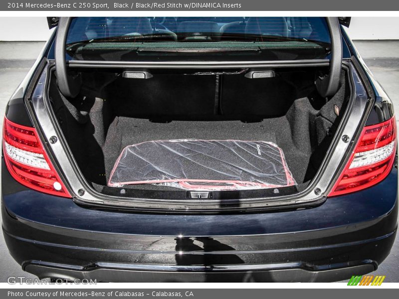 Black / Black/Red Stitch w/DINAMICA Inserts 2014 Mercedes-Benz C 250 Sport