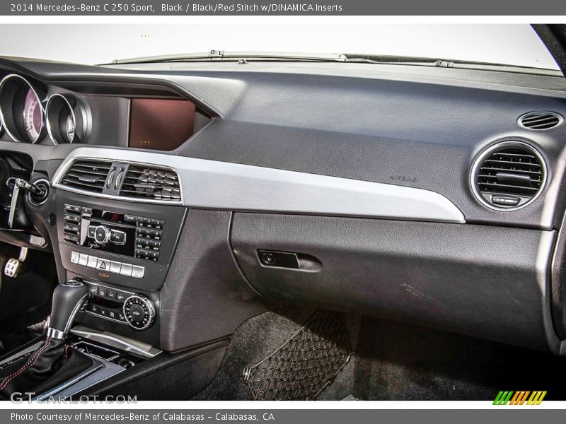 Black / Black/Red Stitch w/DINAMICA Inserts 2014 Mercedes-Benz C 250 Sport