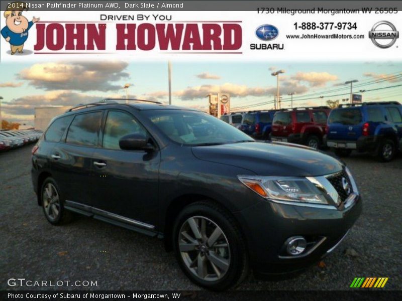 Dark Slate / Almond 2014 Nissan Pathfinder Platinum AWD