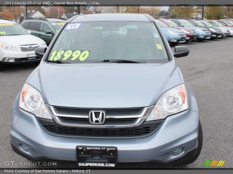 Glacier Blue Metallic / Gray 2011 Honda CR-V LX 4WD