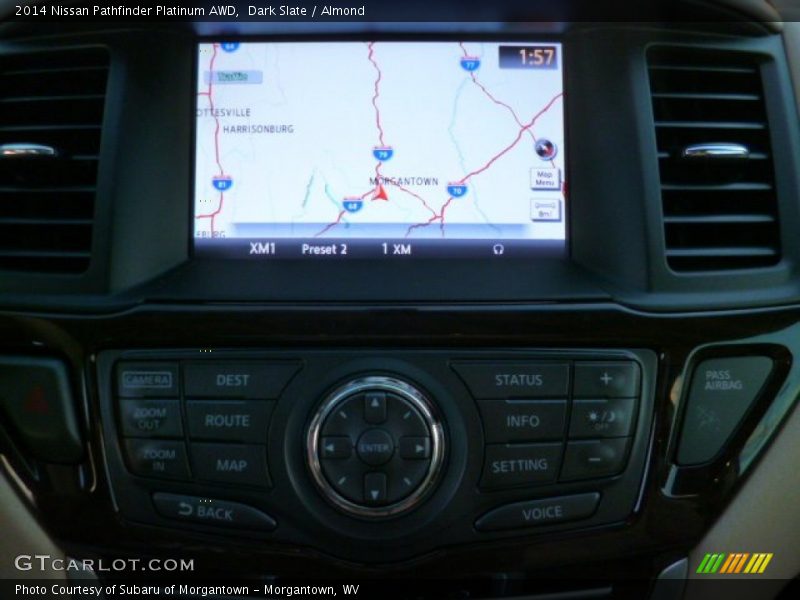 Dark Slate / Almond 2014 Nissan Pathfinder Platinum AWD