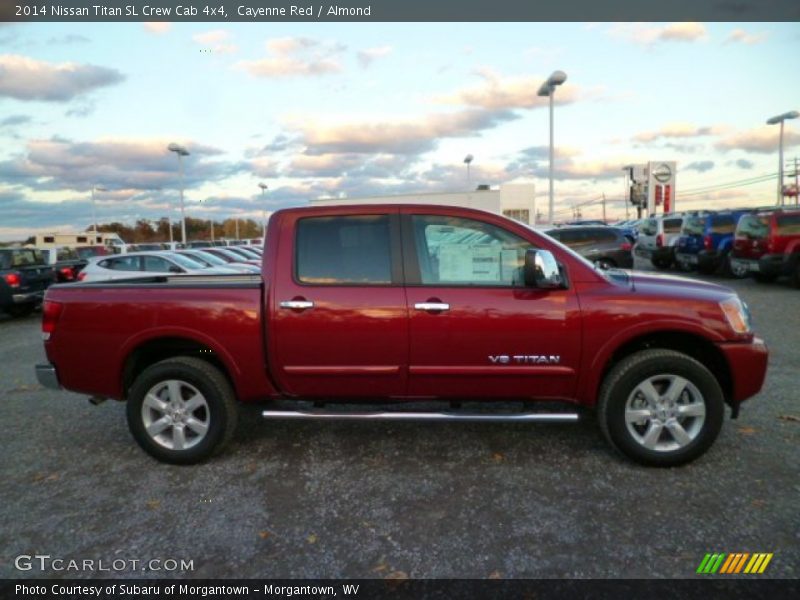 Cayenne Red / Almond 2014 Nissan Titan SL Crew Cab 4x4