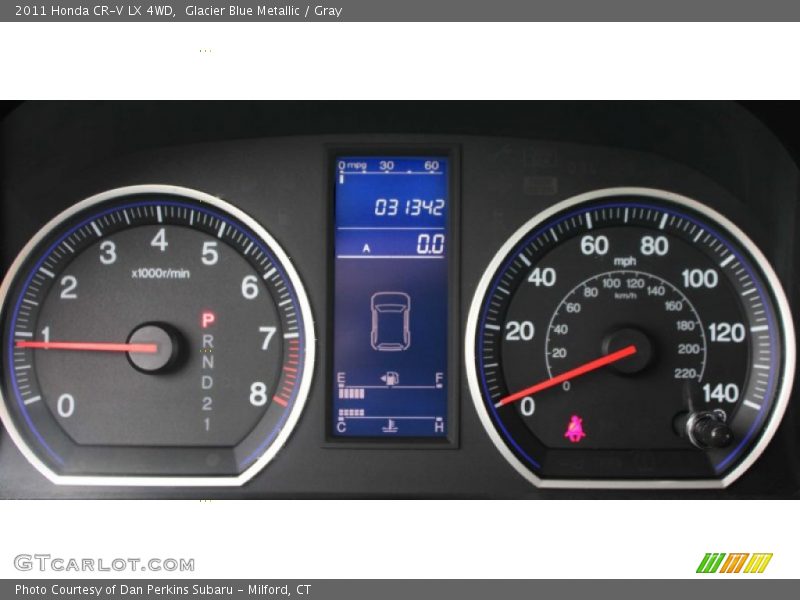 Glacier Blue Metallic / Gray 2011 Honda CR-V LX 4WD