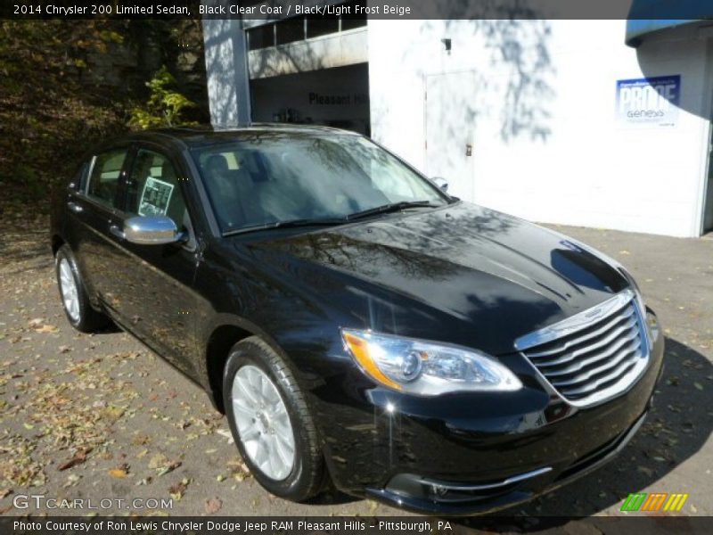 Black Clear Coat / Black/Light Frost Beige 2014 Chrysler 200 Limited Sedan