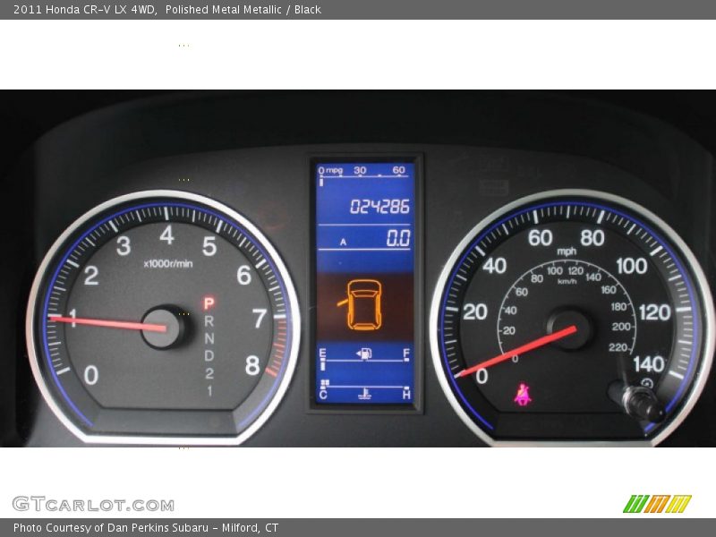 Polished Metal Metallic / Black 2011 Honda CR-V LX 4WD