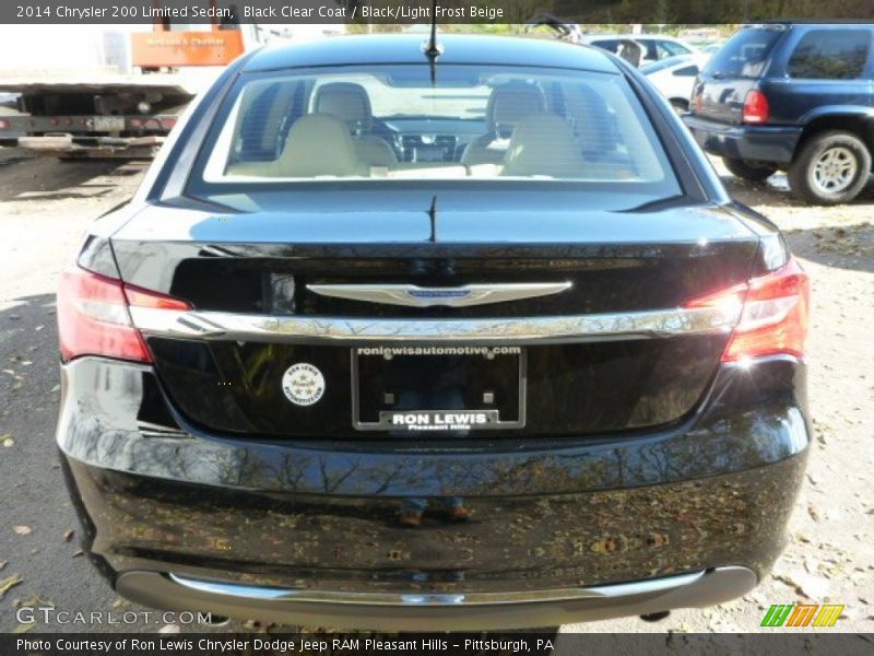Black Clear Coat / Black/Light Frost Beige 2014 Chrysler 200 Limited Sedan